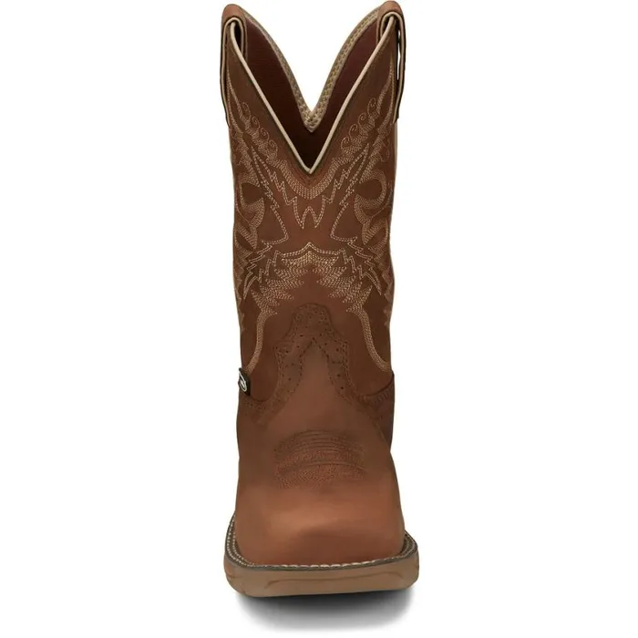Work Women Justin Boots Rush 11034 Waterproof Work Boot Rustic Tan 040tan041