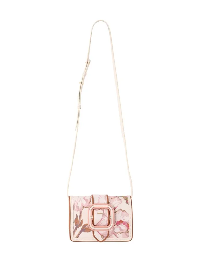 Zimmermann Bags Printed Small Cross Body Bag Coral Hibiscus 8211 Women