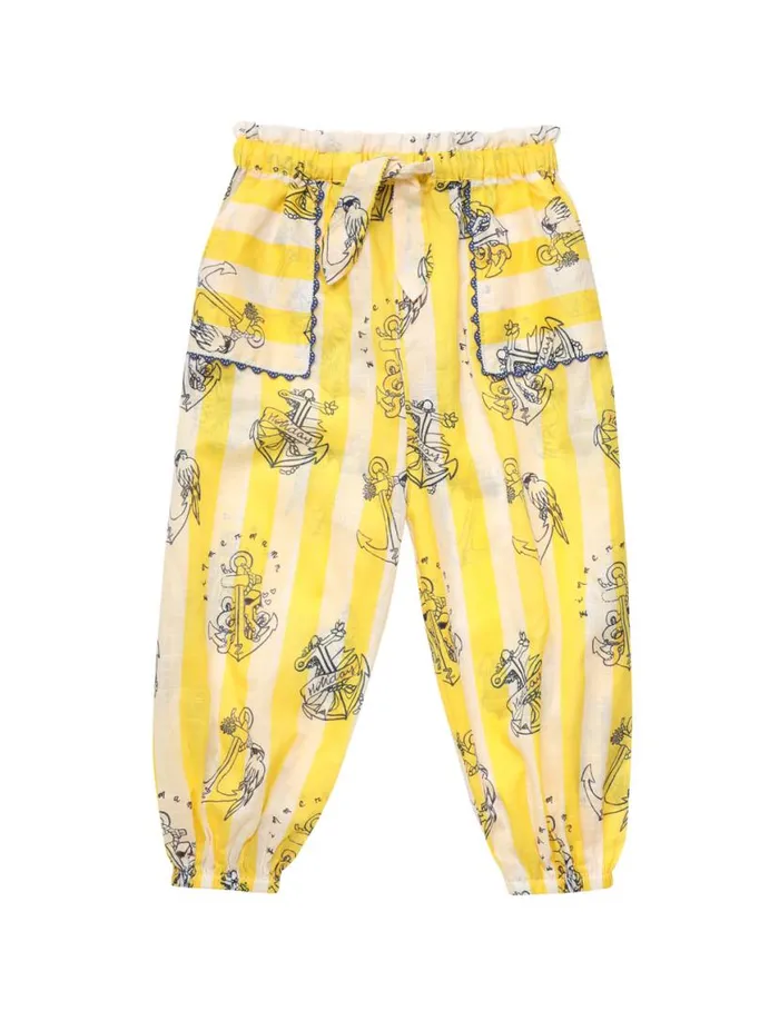 Zimmermann Clothing Alight Harem Pant Yellowcream Stripe 8211 Kids
