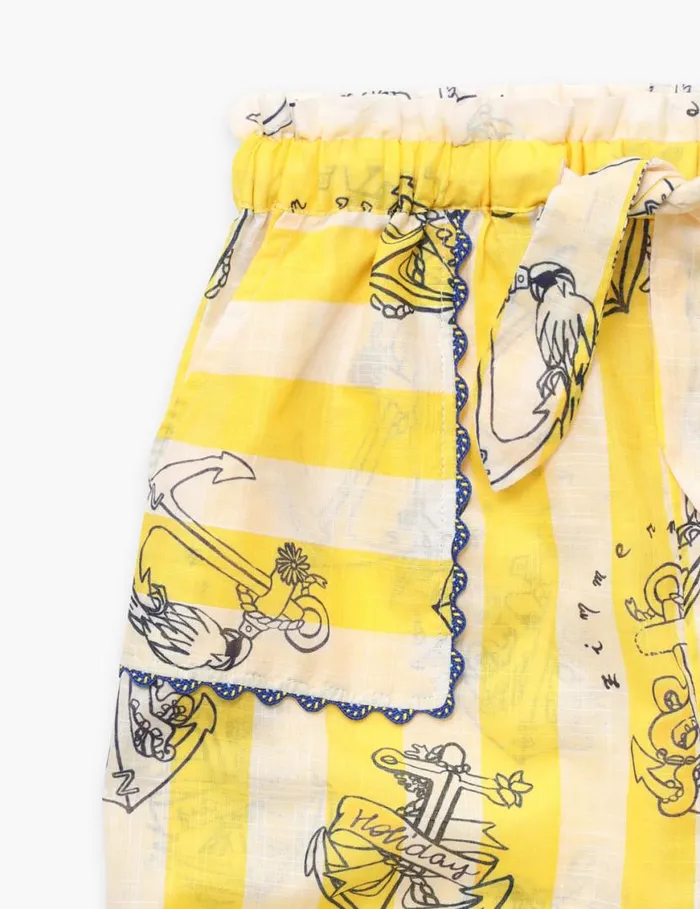 Zimmermann Clothing Alight Harem Pant Yellowcream Stripe 8211 Kids