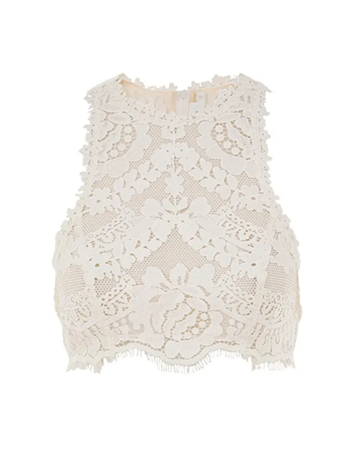 Zimmermann Clothing Harmony Lace Patch Gown Lemon Mixed Print 8211 Women