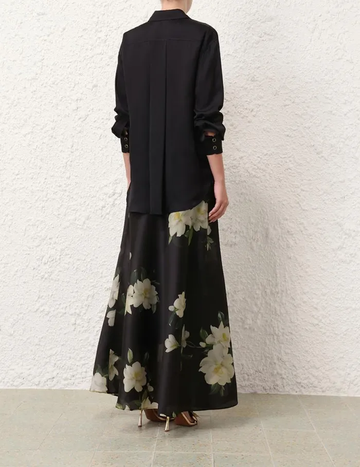 Zimmermann Clothing Harmony Manstyle Shirt Black Magnolia 8211 Women