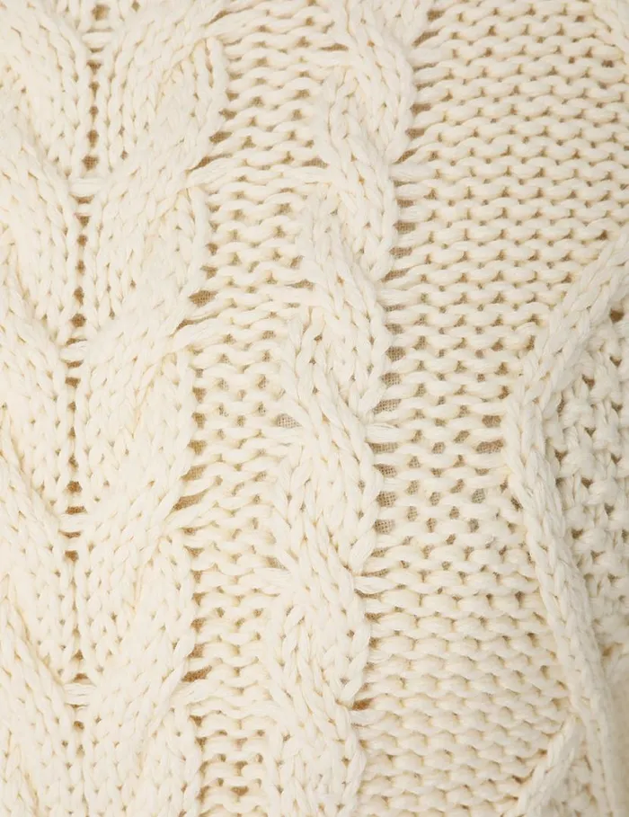 Zimmermann Clothing Natura Cable Sweater Cream 8211 Women
