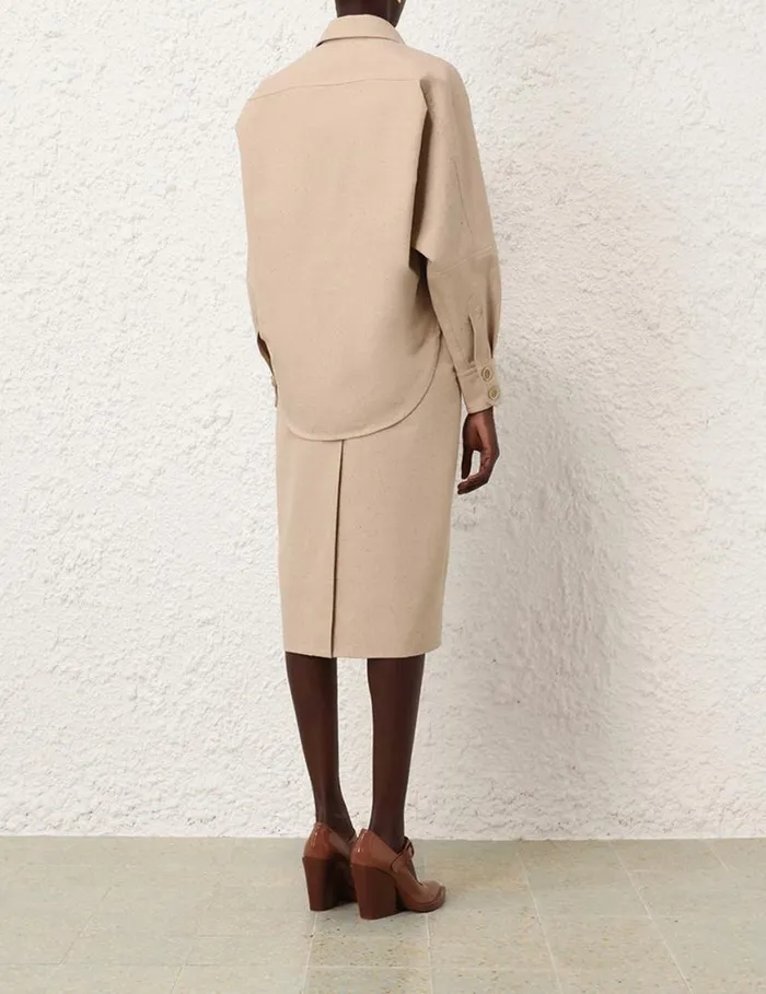 Zimmermann Clothing Natura Pencil Skirt Natural 8211 Women