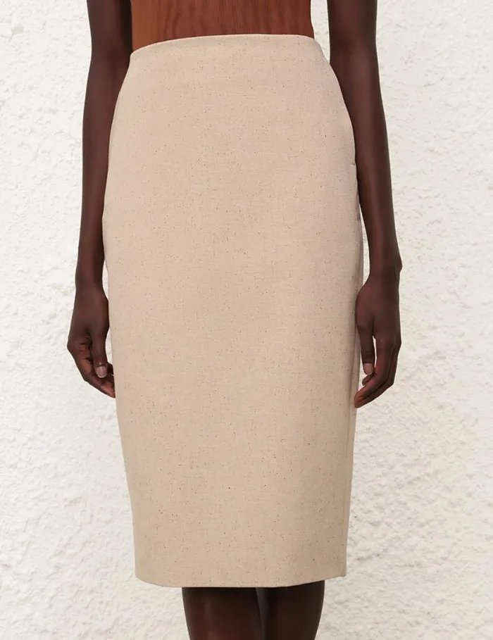Zimmermann Clothing Natura Pencil Skirt Natural 8211 Women