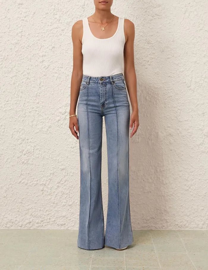 Zimmermann Clothing Scoop Neck Tank Parchment 8211 Women