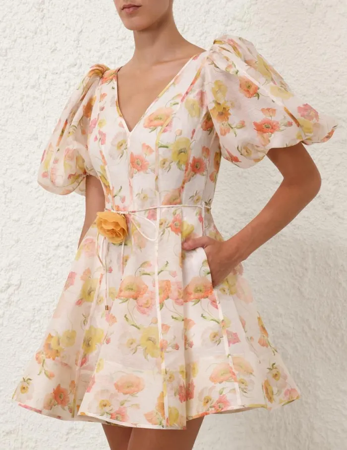 Zimmermann Clothing Tranquillity Flip Dress Multi Poppy 8211 Women