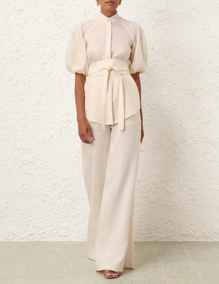 Zimmermann Clothing Wide Leg Pant Cream 8211 Women