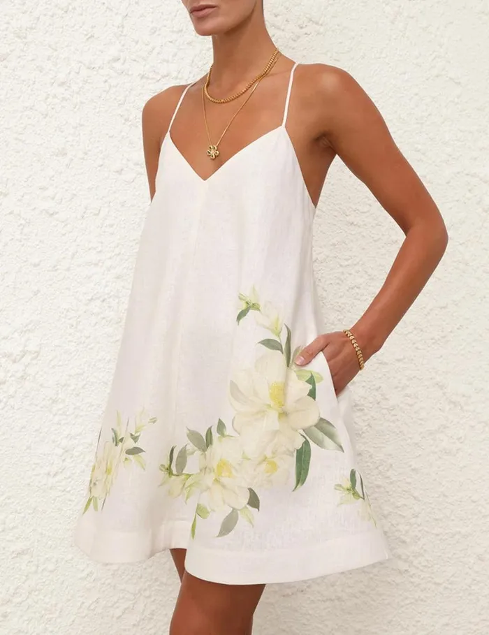 Zimmermann Dresses Harmony Swing Dress Ivory Magnolia 8211 Women