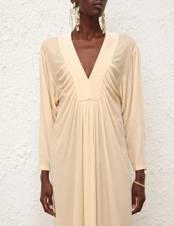 Zimmermann Dresses Harmony Velvet Dress Cream 8211 Women