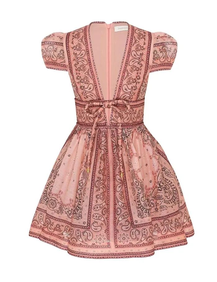 Zimmermann Dresses Matchmaker Structured Mini Pink Bandana 8211 Women