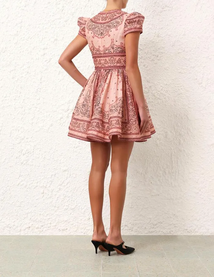 Zimmermann Dresses Matchmaker Structured Mini Pink Bandana 8211 Women