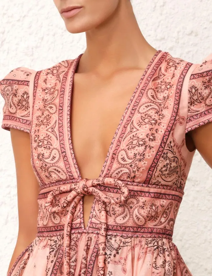 Zimmermann Dresses Matchmaker Structured Mini Pink Bandana 8211 Women