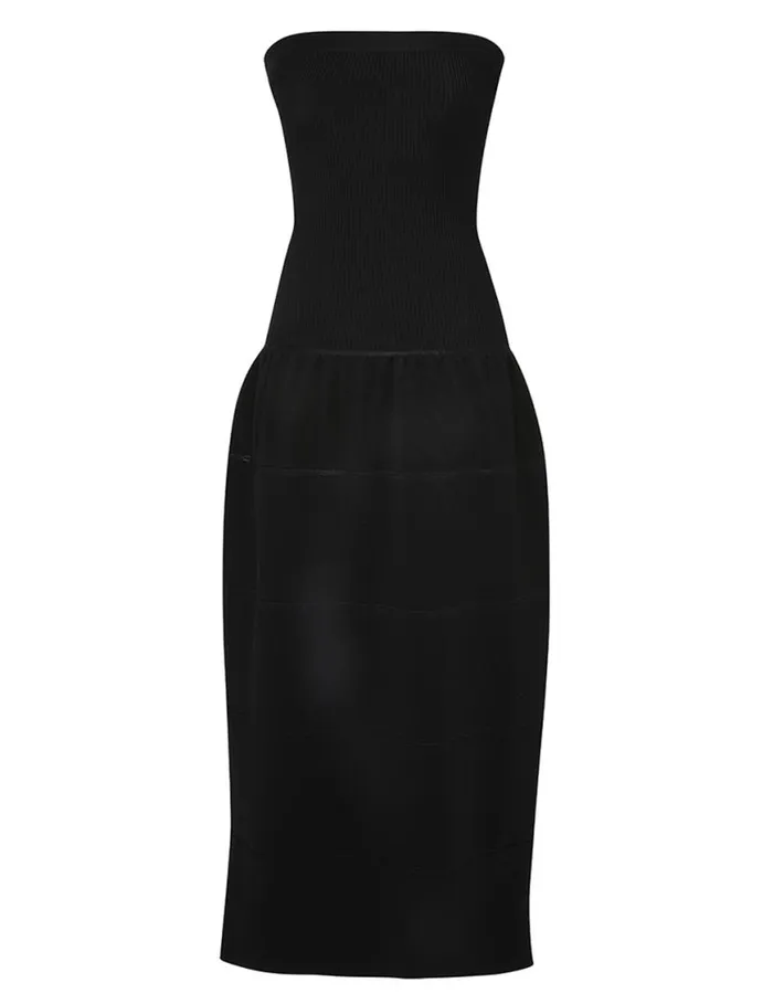 Zimmermann Dresses Natura Panelled Midi Dress Black 8211 Women