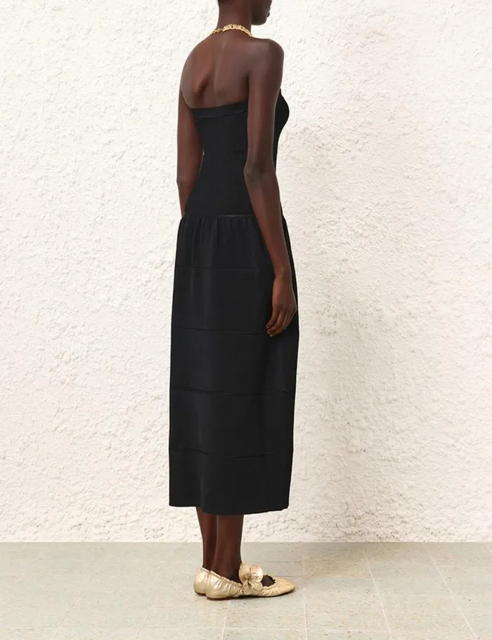 Zimmermann Dresses Natura Panelled Midi Dress Black 8211 Women