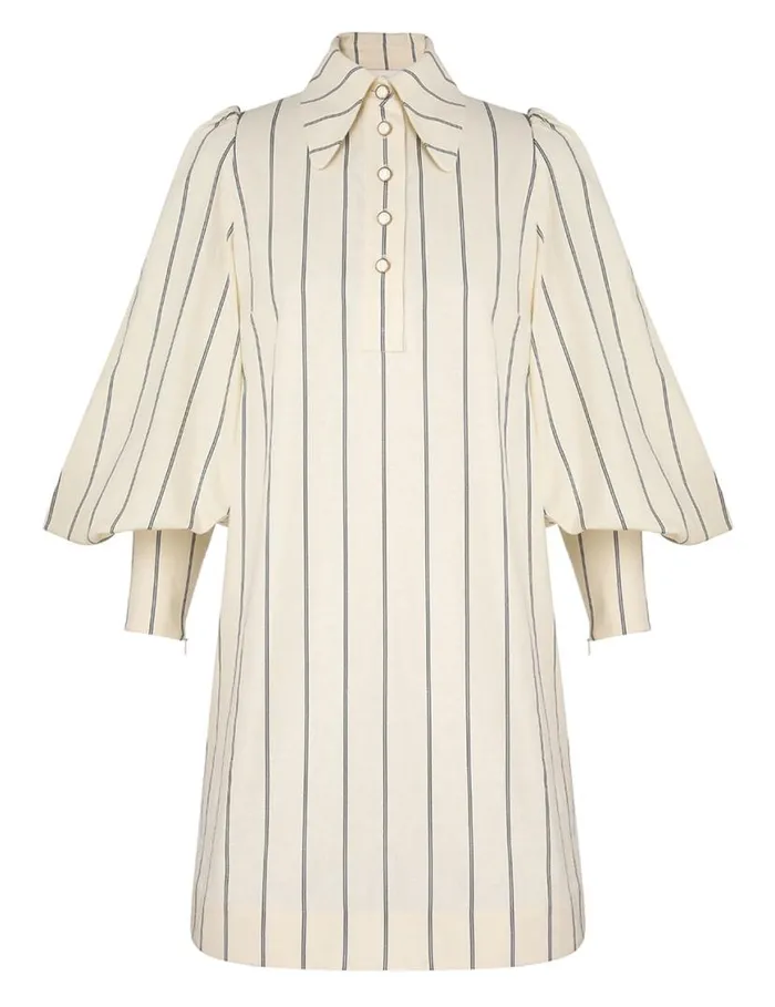 Zimmermann Dresses Natura Stripe Tunic Dress Navycream Stripe 8211 Women