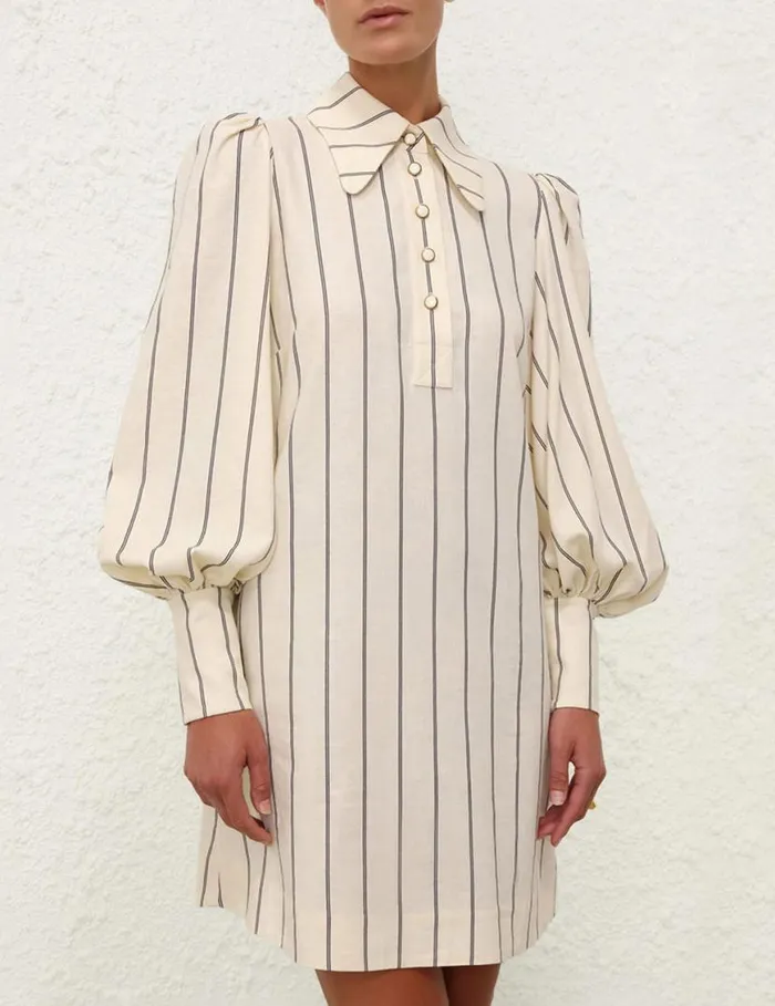 Zimmermann Dresses Natura Stripe Tunic Dress Navycream Stripe 8211 Women