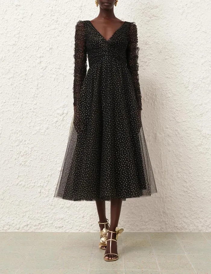 Zimmermann Dresses Tulle Ballet Dress Blackgold Dot 8211 Women