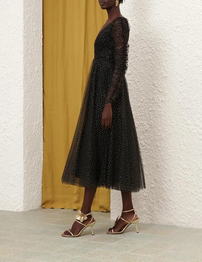 Zimmermann Dresses Tulle Ballet Dress Blackgold Dot 8211 Women