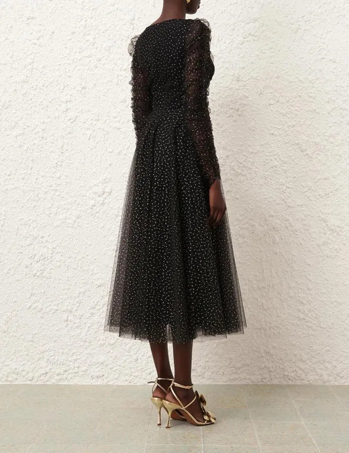 Zimmermann Dresses Tulle Ballet Dress Blackgold Dot 8211 Women