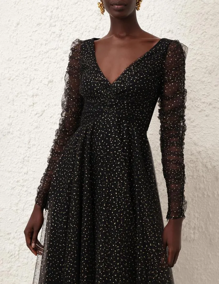 Zimmermann Dresses Tulle Ballet Dress Blackgold Dot 8211 Women