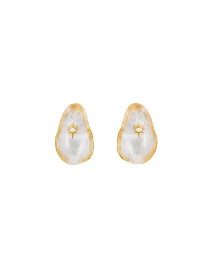 Zimmermann Earrings Crystal Pebble Earrings Goldtransparent Quartz 8211 Women