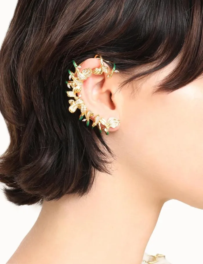 Zimmermann Earrings Small Floral Ear Cuff Gold 8211 Women