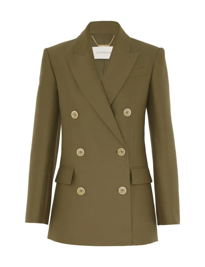 Zimmermann Jackets and Coats Tranquillity Long Line Jacket Light Olive 8211 Women Zimmermann Jackets and Coats Tranquillity Long Line Jacket Light Olive 8211 Women
