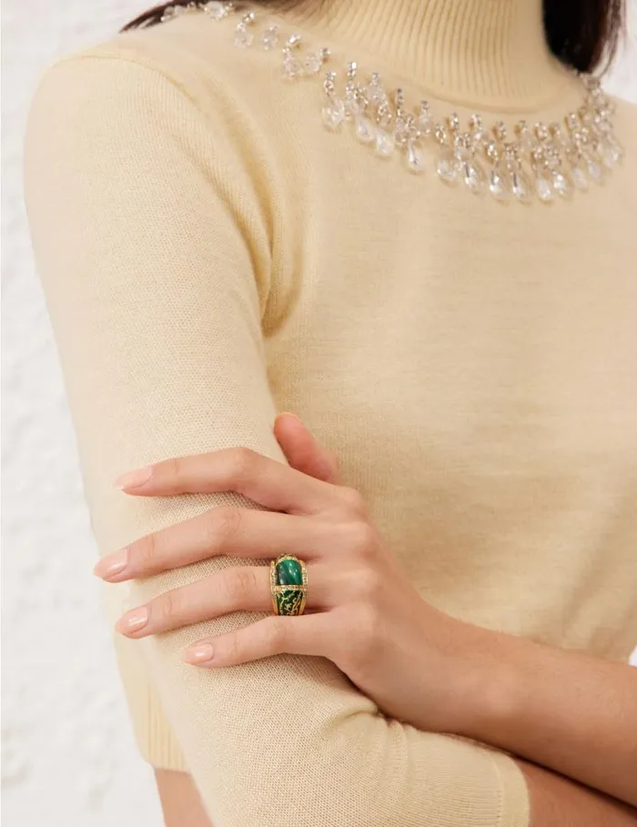Zimmermann Jewellery Zimmemorabilia Ring Goldmalachite 8211 Women
