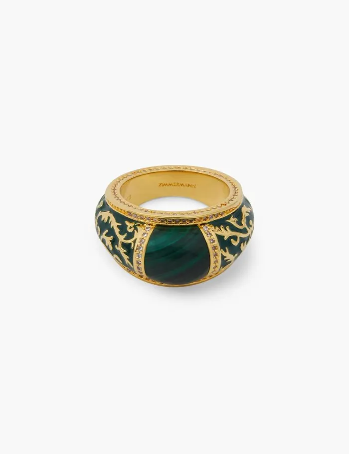 Zimmermann Jewellery Zimmemorabilia Ring Goldmalachite 8211 Women