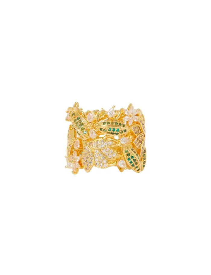 Zimmermann Jewellery Zimmermann Bloom Band Ring Goldgreen 8211 Women