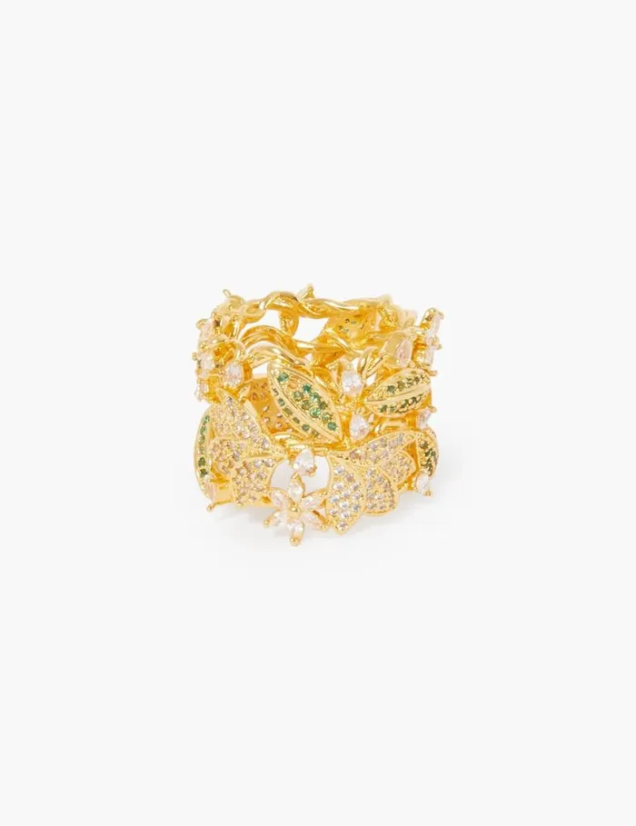 Zimmermann Jewellery Zimmermann Bloom Band Ring Goldgreen 8211 Women