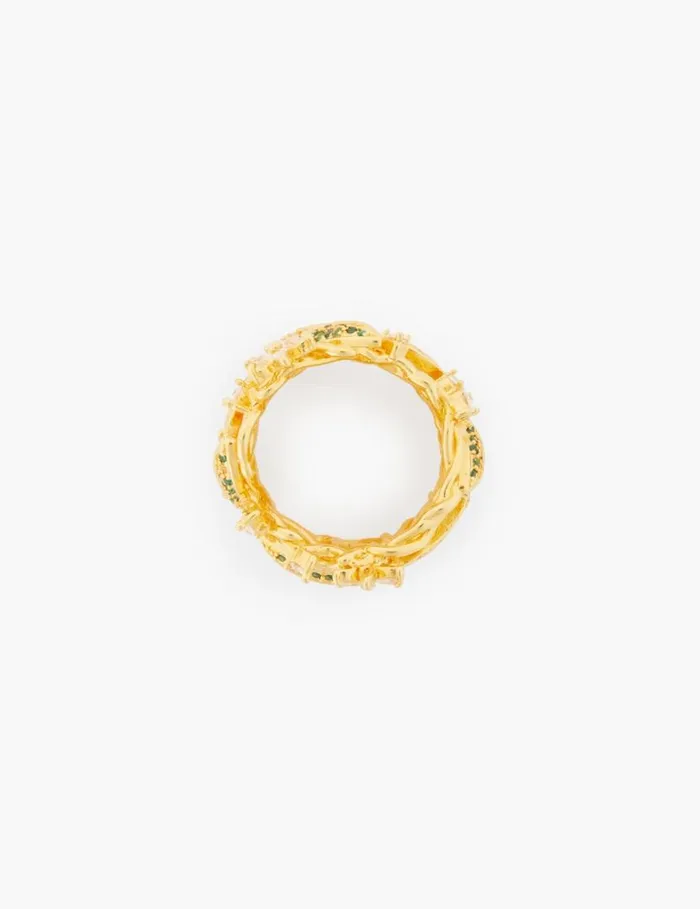 Zimmermann Jewellery Zimmermann Bloom Band Ring Goldgreen 8211 Women