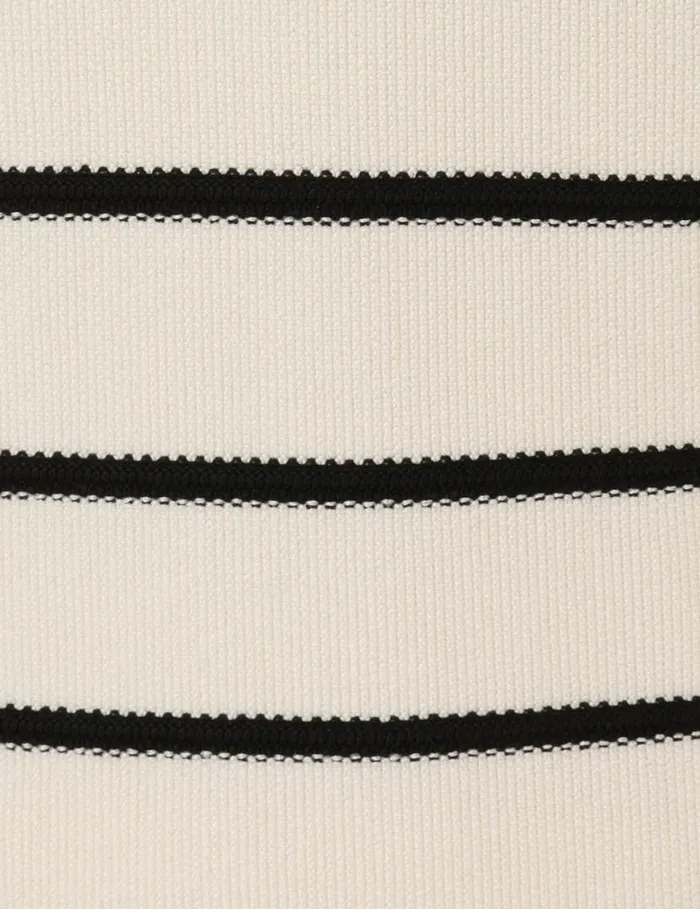 Zimmermann Knitwear Matchmaker Knit Stripe Polo Creamblack 8211 Women