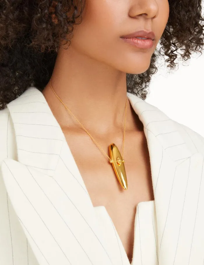 Zimmermann Necklaces Paint Stroke Locket Necklace Gold 8211 Women
