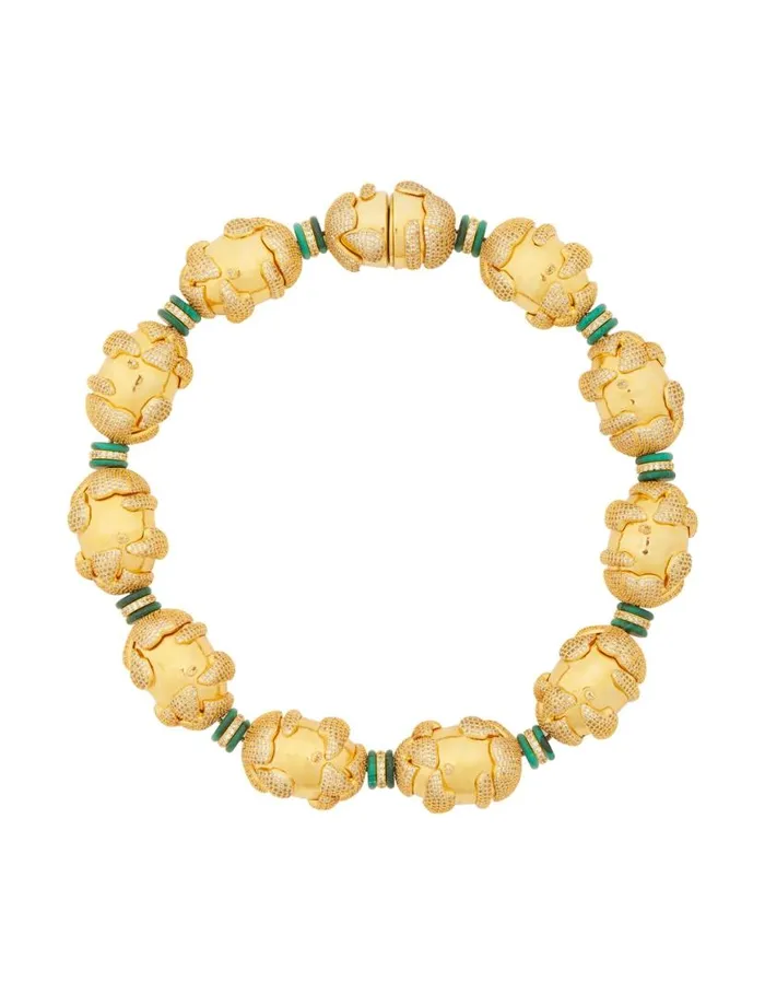 Zimmermann Necklaces Zimmermann Midnight Choker Goldmalachite 8211 Women