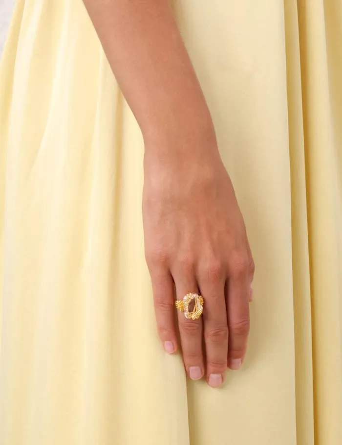 Zimmermann Rings Zimmermann Bloom Ring Goldblush 8211 Women