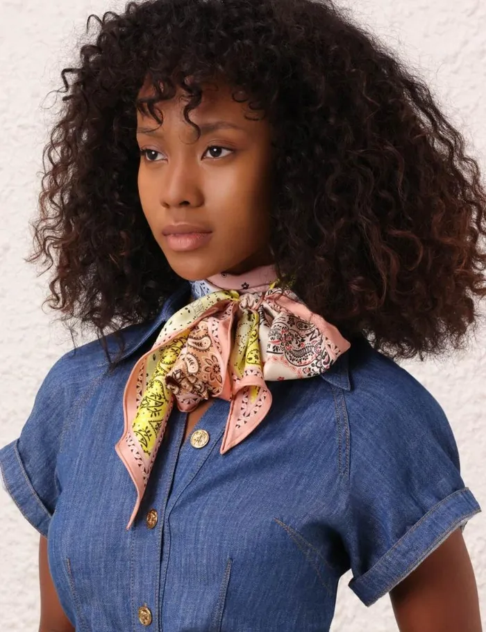Zimmermann Scarves Printed Silk Neck Scarf Bandana Patch Print 8211 Women
