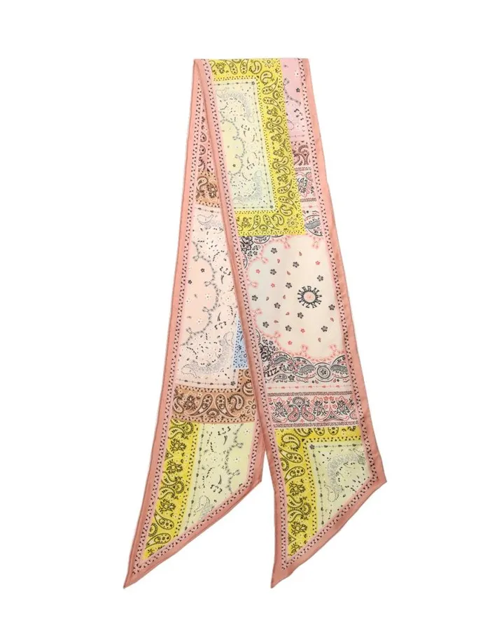 Zimmermann Scarves Printed Silk Neck Scarf Bandana Patch Print 8211 Women