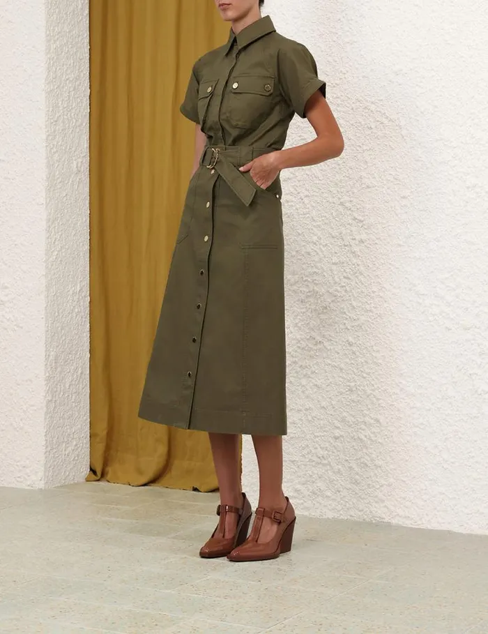Zimmermann Skirts Denim Wrap Skirt Olive 8211 Women