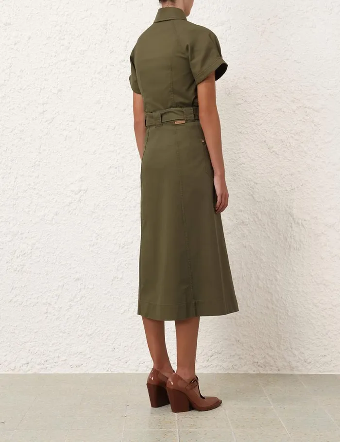 Zimmermann Skirts Denim Wrap Skirt Olive 8211 Women