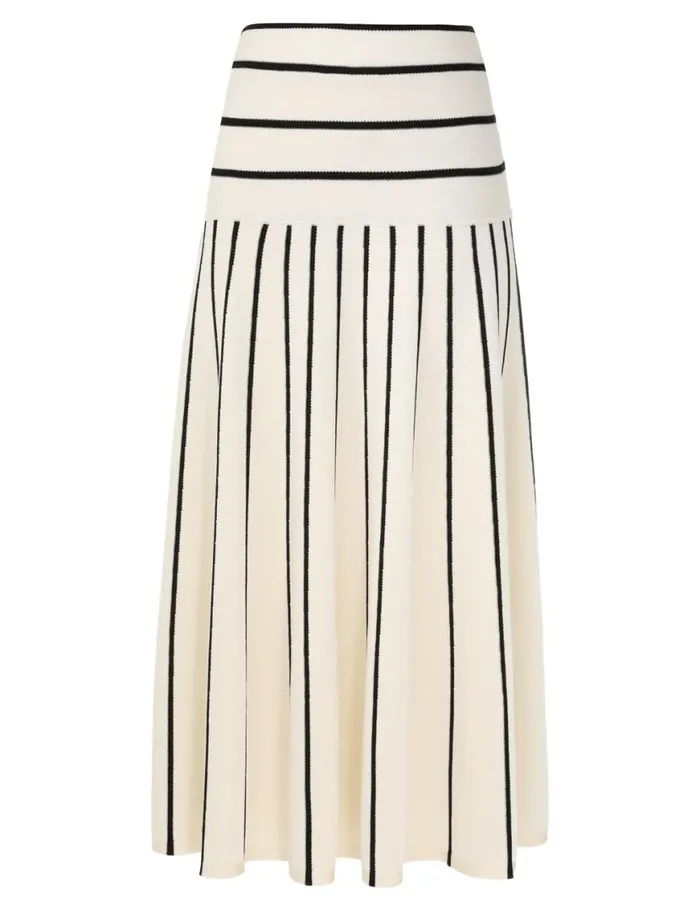 Zimmermann Skirts Matchmaker Knit Stripe Skirt Creamblack 8211 Women