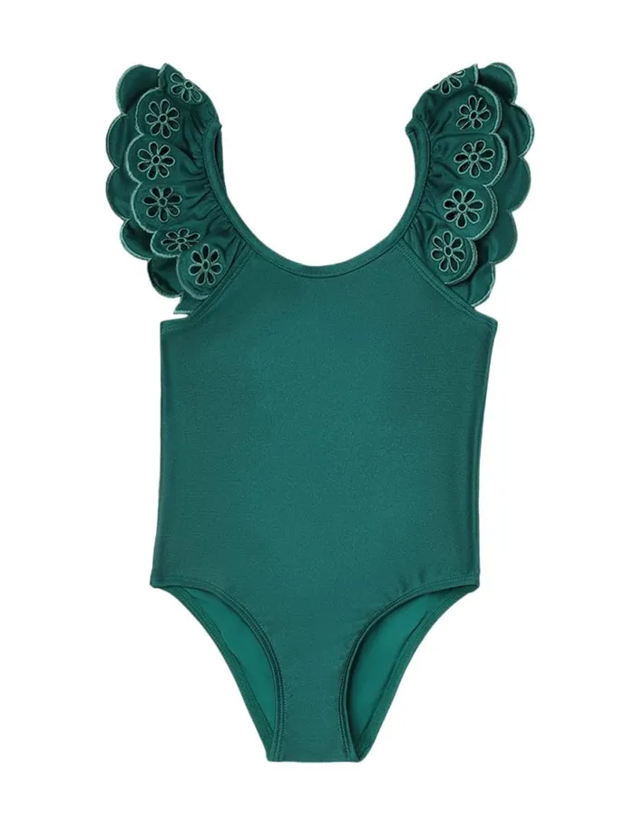 Zimmermann Swimwear Ottie Embroidery 1PC Green 8211 Kids