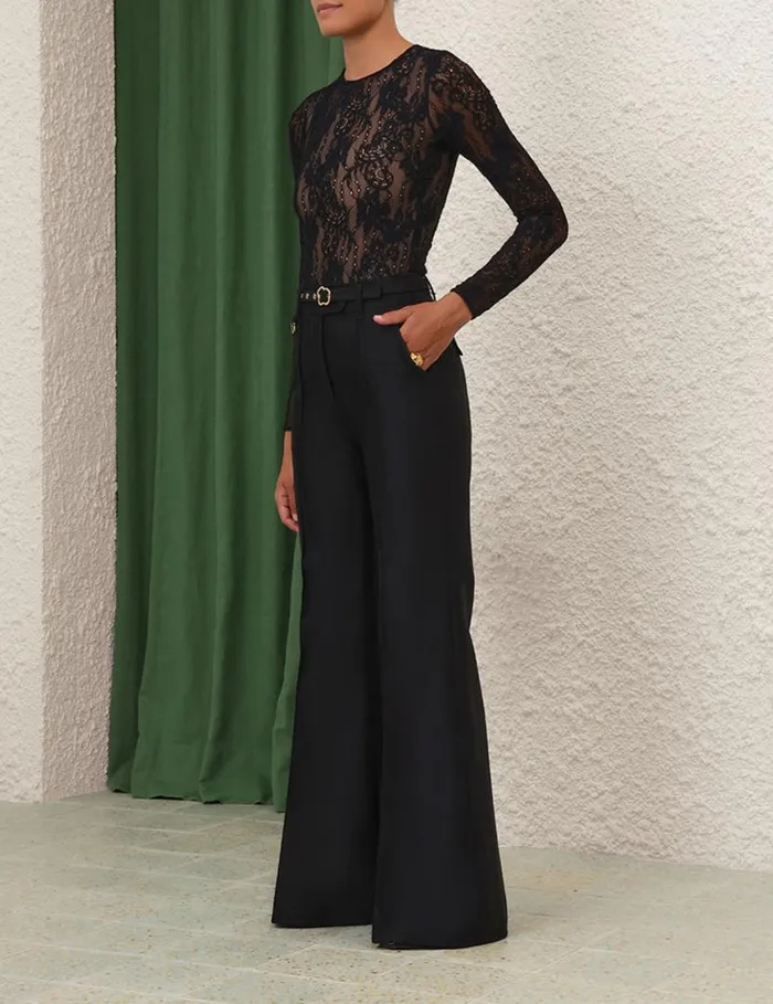 Zimmermann Tops Lace Bodysuit Black 8211 Women