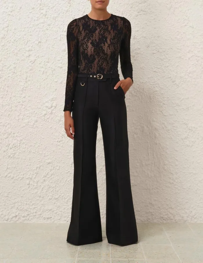 Zimmermann Tops Lace Bodysuit Black 8211 Women