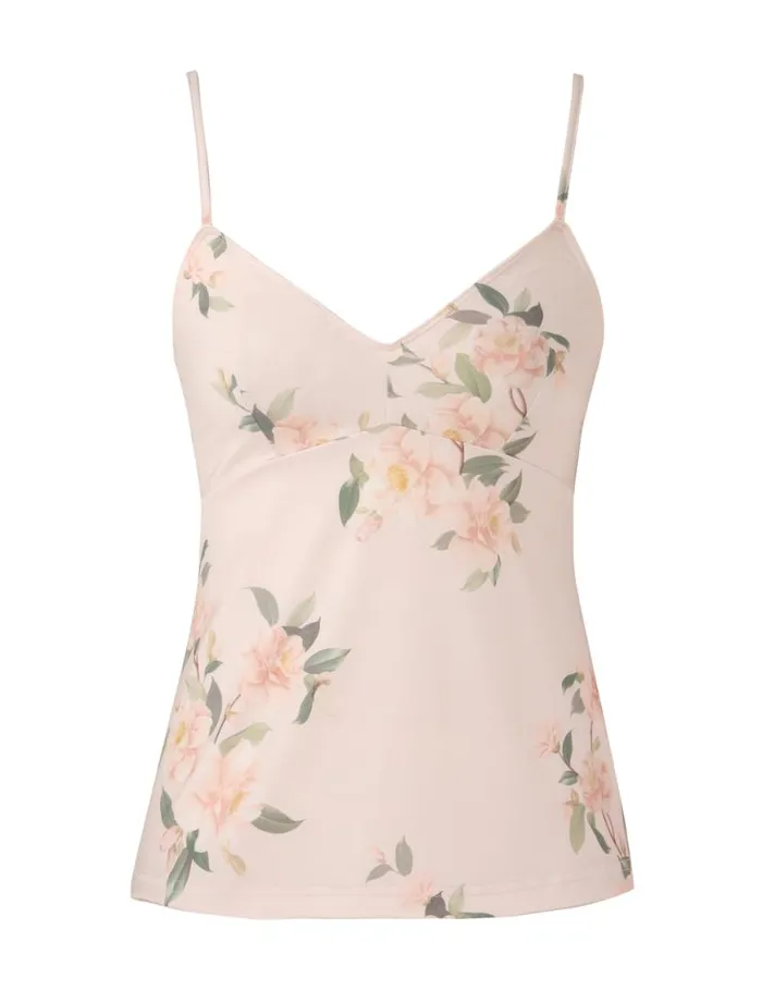 Zimmermann Tops Natura Frilled Tank Coral Camellia 8211 Women