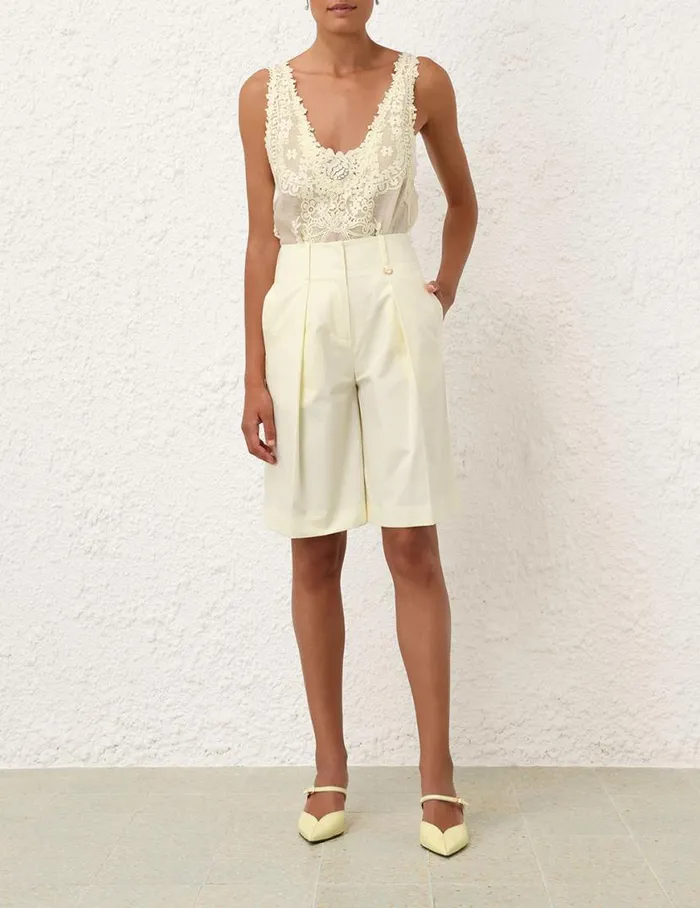 Zimmermann Tops Natura Lace Patch Tank Lemon 8211 Women