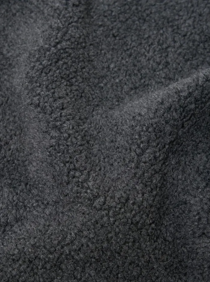 Zip Gilet In Charcoal Mountain Fleece Men Universal Works Fleece