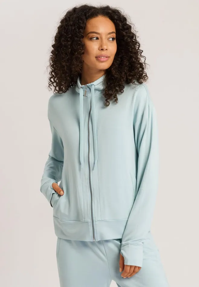 ZipUp Jacket Sterling Blue Women HANRO Jackets and Cardigans