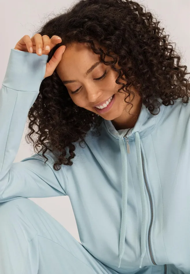 ZipUp Jacket Sterling Blue Women HANRO Jackets and Cardigans